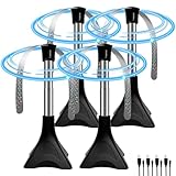 4 PCS Ventilador Portátil Repelente de Moscas, Ventilador de Protección contra Mosquitos, Pequeño y Silencioso, Uso de Mesa/suspendido para Picnic, Barbacoa y Viajes, Exterior e Interior