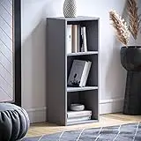 Vida Designs Oxford - Estantería de 3 Niveles, estantería de Madera Gris para Oficina, Sala de Estar