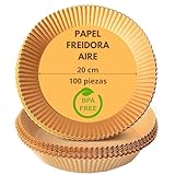 FUTURENEST -Papel Freidora de Aire - 100 Unidades Papel Airfryer Redondo 20 cm - Compatible con Cosori, Cecotec, Freidoras Cuadradas, Horno y Microondas. 4,5-6L