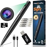 Espia Pen Camara Camuflada Mini Cámara Espia 2025 Oculta Bolígrafo PACK PREMIUM Incluye MicroSD 32GB C10 U3 y Recargas de Tinta (sin Luz de Grabación) Totalmente Indetectable Versión 2025, 1080P Real