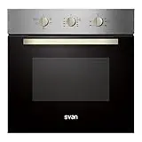 Svan Horno Multifunción Básico Inox SHM4700EX. Capacidad 70 Litros, 2100W, 5 Programas, Interior Esmaltado, Fácil Limpieza, Eficiencia Energética Clase A