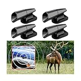 JNNJ 4Pcs Silbato Ultrasónico de Alerta de Ciervos, Alarmas de Fauna Salvaje, Ahuyentador de Jabalíes, Conducción Forestal Anti-Colisión Con Animales para Coches Motos Camiones(Negro)