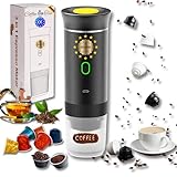 Astur Group Cafetera Portatil Capsulas, Cafetera Multicapsulas y Molido, Maquina de Cafe, Cafetera Capsulas Portatil, Calienta Agua Batería Recargable USB, Ideal Viajes, Camping y Oficina