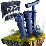 HYDROSOLVE - Filtro de agua portátil para exteriores, sistema de tratamiento de agua de emergencia con bomba de mano, filtración para senderismo y camping (filtro de agua)
