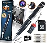 Cámara Premium Pen 2025 1080P. Lector de Tarjetas SD y Paquete de 5 Cartuchos de Tinta. Incluye Video HD Real, Voz e Imagen. DVR Ejecutivo multifunción Recargable y Mejorado.