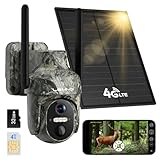 LEMNOI 4G LTE Cámara Vigilancia Solar con Tarjeta SIM Preinstalado, 4G Cámara Seguridad Exterior con Detección con Visión Nocturna en Color Starlight, PTZ 360°, Audio Bidireccional, IP66 Impermeable