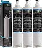 FilterLogic FFL-190W | 3x Filtro de agua compatible con Whirlpool SBS200 484000008726 SBS002 - Hotpoint 46195027119 481248088024 - Wpro USC009 Clean Ice Water Filter Cartucho frigorífico americano