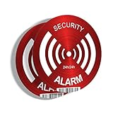 imaggge - 2 placas rígidas de alarma – Con “Security Alarm” – Redondas, de 15 cm – Ultrarresistentes – Aluminio (sin PVC) – Para indicar un sistema de monitoreo/cámara – para pared, poste y valla