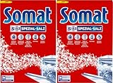 SOMAT Sal especial 5 en 1 en paquete de almacenamiento, sal para lavavajillas para agua blanda, descalcificador de agua para lavavajillas que actúa contra la cal para obtener resultados brillantes (2