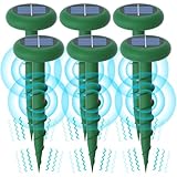 Ahuyentador de Topos Solar 6 Piezas, Anti Topos Solar Ahuyentador para Topos 3 Modos Ajustables