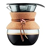 BODUM 11592-109 Cafetera con filtro permanente, 0,5 L, corcho, multicapa, 14 x 12,1 x 14,5 cm