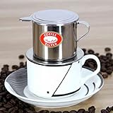 Bluelover - Olla de Goteo de Acero Inoxidable Estilo vietnamita para café, infusor de café