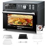OIMIS Horno Freidora de Aire Caliente 30L,Gris XXL Freidoras de Aire 30l Multifunción sin Aceite,21 Pre Programas，30°-230°,1800W,Recetas, 6 Accesorios（NO Cesta Giratoria）