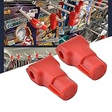 Cerradura de gancho antirrobo de 100 piezas, rojo anti barrido, gancho de exhibición de seguridad para tiendas minoristas, con desbloqueo magnético especial, para enlace de productos básicos(6MM)