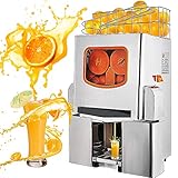 Máquinas comerciales de exprimidor de naranja, peladora automática de jugo de máquina de bebidas 20 piezas/min, exprimidor de naranja eléctrico para exprimir jugo de limones de naranja, tienda bar