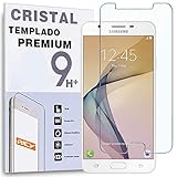 REY Protector de Pantalla para Samsung Galaxy J7 Prime, Cristal Vidrio Templado Premium