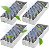 4 Filtros de Carbón Activo para Campana Extractora Bosch 17004811 HEZ9VRUD0, Siemens 17004796 HZ9VRCR0, Neff 17004806 Z821VR0, Gaggenau CA282111, Accesorio de filtro de Filtros de Grasa