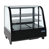 Polar mostrador refrigerado Merchandiser pantalla comercial 100 L de frigorífico