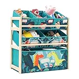 NUKied Estantería para Juguetes Organizador de Juguetes Estantería Infantil con 6 Cajas de Colores Cajas de Tela no Tejida para Organizador Juguetes Infantil Organizador Juguetes 64 x 28 x 60cm