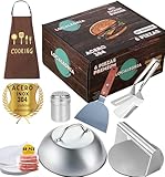 localegria Smash Burger Kit Profesional 6 Piezas- Prensa Hamburguesa, Acero 304 Certificado para Contacto Alimentos, Kit para Hacer Hamburguesa aplastada- Barbacoa antiahderente Utensilios de Cocina
