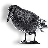 KADAX Repelente de Palomas con Forma de Cuervo Realista y Eficaz, Ahuyentador de Pájaros para Jardin y Balcón, Espantapájaros de Plástico (Negro)