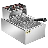 VIVOHOME 10L Freidora Eléctrica Comercial Temperatura Ajustable 60-200°C Fritadeira Electrica a Oleo adecuada para fiestas y reuniones familiares