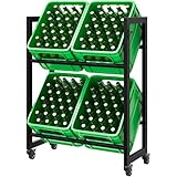 YITAHOME Estantería para 4 Cajas de Bebidas con Metal Reforzado y Patas Ajustables, Pintura Resistente a los arañazos, estantería para Cajas de Cerveza, Incluye abrebotellas y Todas Las Herramientas,