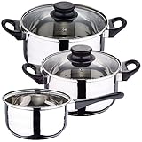 Batería de cocina 5pc acero inoxidable