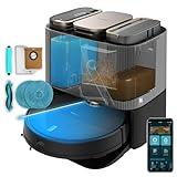 Cecotec Robot Aspirador Autovaciado y Mopas Giratorias Conga 13090 Spin Revolution Home&Wash Essential. 7000Pa, Tecnología Láser, Cepillo de Silicona y Lateral, App, Bluetooth y WiFi 2,4GHz, 5GHz