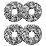 FUBESK Kit de repuesto de mopa de microfibra para aspiradoras Conga 13090 Revol Home Robot, paquete de 4 o 10, fácil de instalar, gris (paquete de 4)