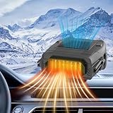 OBEST 4 en 1 Calefactor Coche mechero,Calentador Coche 12V,Car Heater,calefacción Coche Asiento,Descongelador de Parabrisas,antivaho Coche,Purificador de Aire, para Coches pequeños