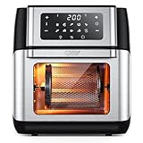 Innsky Freidora sin Aceite 10L, 1500W Freidora Aire con 10 Programas, Air Fryer con 6 Accesorios, Horno Aire Caliente, Deshidratar, Pantalla LED Táctil, Temporizador, con Recetas