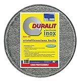 Disco para pulidora Duralit, disco para suelos de acero inoxidable con soporte, disco de lana de acero inoxidable de 430 mm de diámetro, listo para aplicar al disco arrastrador, ideal para cristalizar
