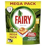Fairy Original Todo En Uno Naranja Cápsulas De Lavavajillas, 60 Cápsulas, Efectivas Incluso En La Grasa Reseca