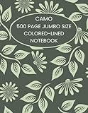 Camo 500 Page Jumbo Colored Lined Notebook: All purpose 8.5 x 11 500 Page Notebook, for 6 Years up, College Notebook, University Notebook, Office Notebook, Gift, Home Notebook, Business Note book