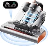 JIGOO S300 Pro Aspirador de Ácaros con Sensor de Ácaros y Pantalla Digital, 500W Aspiradora antiácaros con Luz UV, 13KPa de succión, para Alergias, Elimina alérgenos en colchones, camas y sofás