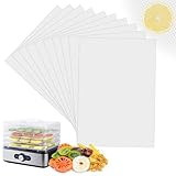 10 Piezas Hojas Deshidratadoras de Silicona, Hojas Deshidratadoras de Frutas, 38 ×28 cm, sin BPA, Reutilizables, Recortables, Antiadherente, Resistentes al Agua y al Aceite, para Hornear Repostería