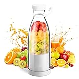 Fresh Juice Batidora Portátil Licuadora, para Smoothie o Batidos, Mezcladora Personal, Portable Blender, Licuadora de Frutas Inalámbrica Recargable USB Deporte, Camping, Fitness.