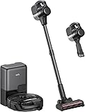 eufy E20 3 en 1 Robot Aspirador, autovaciado versátil, 30,000 Pa MAX., Sistema de filtración de 5 etapas, Carga rápida, Evita obstáculos, Pro-Detangle Comb, para alfombras, hendiduras y escaleras.