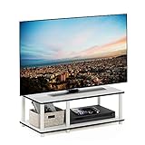 Furinno Soporte De TV, White(Ex)/White, Mid 31.5'(W) x10.9(H) x15.6(D)