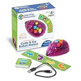 Learning Resources Resources-LER2873, ratón Recargable Code & Go, Juguetes niñas de 4 años, Robot programable Interactivo sin Pantalla, Multicolor (LER2873)