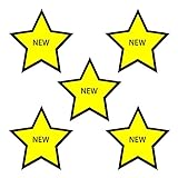 Imanes en Forma de Estrella con'NEW' - Juego de 5 imanes - Diámetro 5 cm - para Pizarras Blancas y Refrigeradores