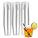 vasos de plástico desechables,Vasos Tazas Transparentes,Vasos de Cerveza,Vajilla Desechable,para picnic, fiestas, barbacoa, eventos y viajes (50ml)