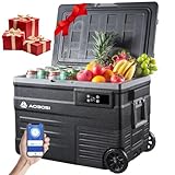 AAOBOSI - Refrigerador compresor de 45 l para coche, con control WiFi APP 12/24 V y 100-240 V, refrigerador eléctrico hasta -20 °C para coche, camión, barco, autocaravana, camping