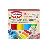 DR. OETKER Colorantes Alimentarios, Colorantes de Uso Alimentario Especialmente Diseñados para Pasteles, Tartas, Fondants, Glaseados y Bebidas - Pack de 4 Lápices Diferentes y Combinables, Azul