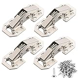 Bisagras para Muebles de Cocina 4pcs Bisagras 90 grados + 35pcs Tornillos Bisagras Atornillables para Armario Puertas Cocina Muebles de Madera 3 Pulgadas