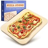 Piedra para Pizza Horno Rectangular - Piedra Refractaria para Parrilla y Barbacoa - Rectangular 38x30cm - Para una Masa Crujiente