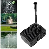 Forever Speed - Bomba para estanque 4 en 1 con filtro, 9 W clarificador UV, 1000 l/h, con cable de alimentación de 10 m para diseño de fuentes de jardín Negro