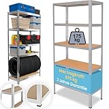 SMART REGALY - Estantería metálica - estantería ancha - Número de estantes: 5-180 x 60 x 40 cm - Capacidad de carga de los estantes: 175 kg - Estantes - Estantería de almacenamiento