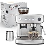 Breville Barista Max máquina de café expreso, totalmente automática con molinillo integrado y bomba italiana de 15 bares [VCF126X]